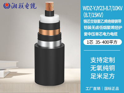 銅芯交聯(lián)聚乙烯絕緣鋼帶鎧裝無鹵低煙聚烯烴護(hù)套中壓單芯電力電纜 銅芯交聯(lián)聚乙烯絕緣鋼帶鎧裝無鹵低煙聚烯烴護(hù)套中壓單芯電力電纜